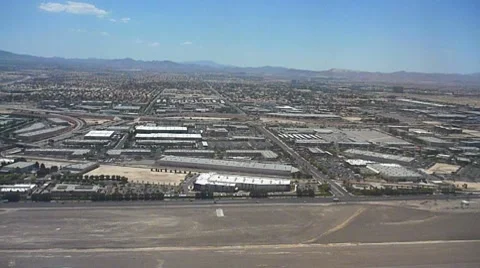 Aerial Over Developing Desert Stock Footage 8769630