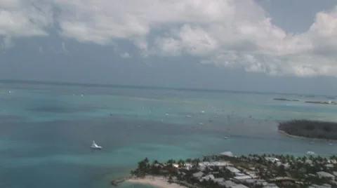 Aerial over the Florida Keys Stock Footage 5326374