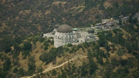 Aerial Over Griffith Observatory Stock Footage 78981241