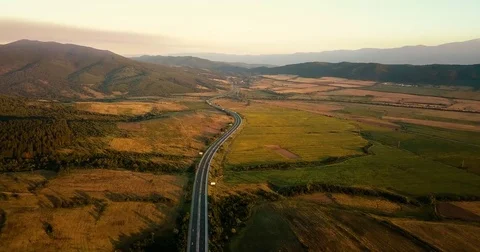 Aerial over Highway Video stock 78292467