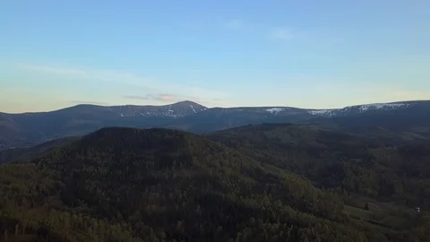 Aerial Over Mountain Forest Video stock 88809268