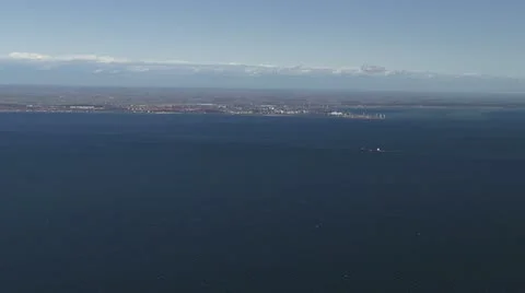 Aerial over ocean Stock Footage 10909981