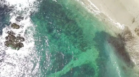 Aerial over Pacific Ocean Stock Footage 62019410
