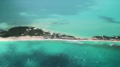 Aerial over Private Beaches Stock Footage 10600523