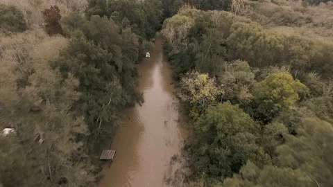 Aerial Over River 2 Video stock 99876568