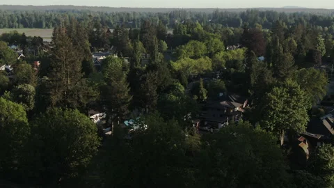 Aerial over smalltown Stock Footage 154653187