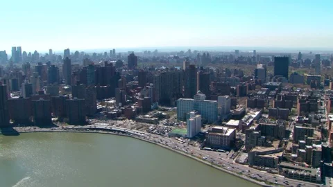 Aerial over upper manhattan Video stock 75090018