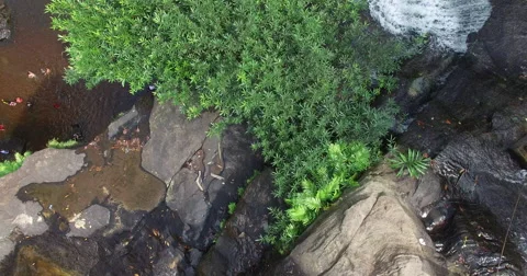 Aerial over a waterfall Stock Footage 61513880