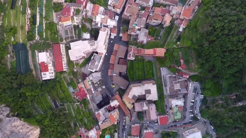 Aerial Overhead of Amalfi Stock Footage 143268069