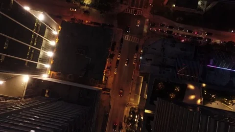 Aerial overhead of the city Stock Footage