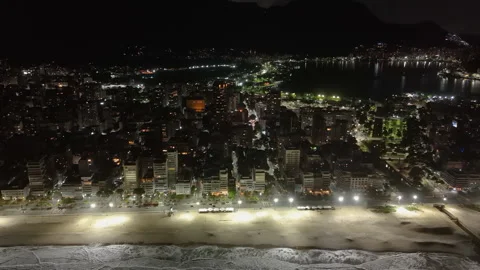 Aerial overhead view of Ipanema Beach at... | Stock Video | Pond5