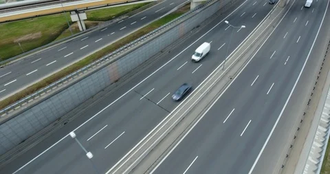 Aerial Overhead View Of Traffic Rush Stock Footage 92733019