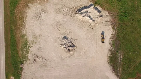 Aerial Overview of Construction Lot Stock Footage 81967485