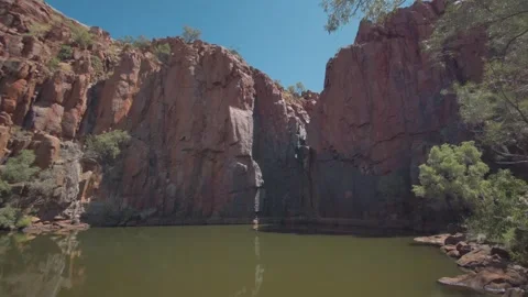 Aerial Overview of Python Pool, Western Australia Stock Footage 315972109