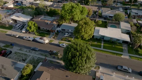 Aerial overview of suburban Los Angeles Stock Video Pond5