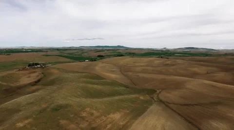Aerial palouse wheat fields Stock Footage 50452194