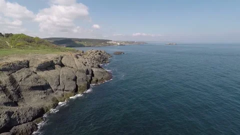 Aerial pan cliff Stock Footage 194969615