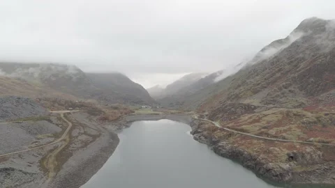 Aerial pan down over lake Video stock 219734279