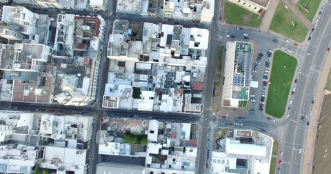 Aerial pan of Montevideo Stock Footage 72932656