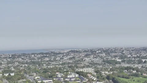 Aerial Pan &amp; Pull-Back Establish Stock Footage 254748137