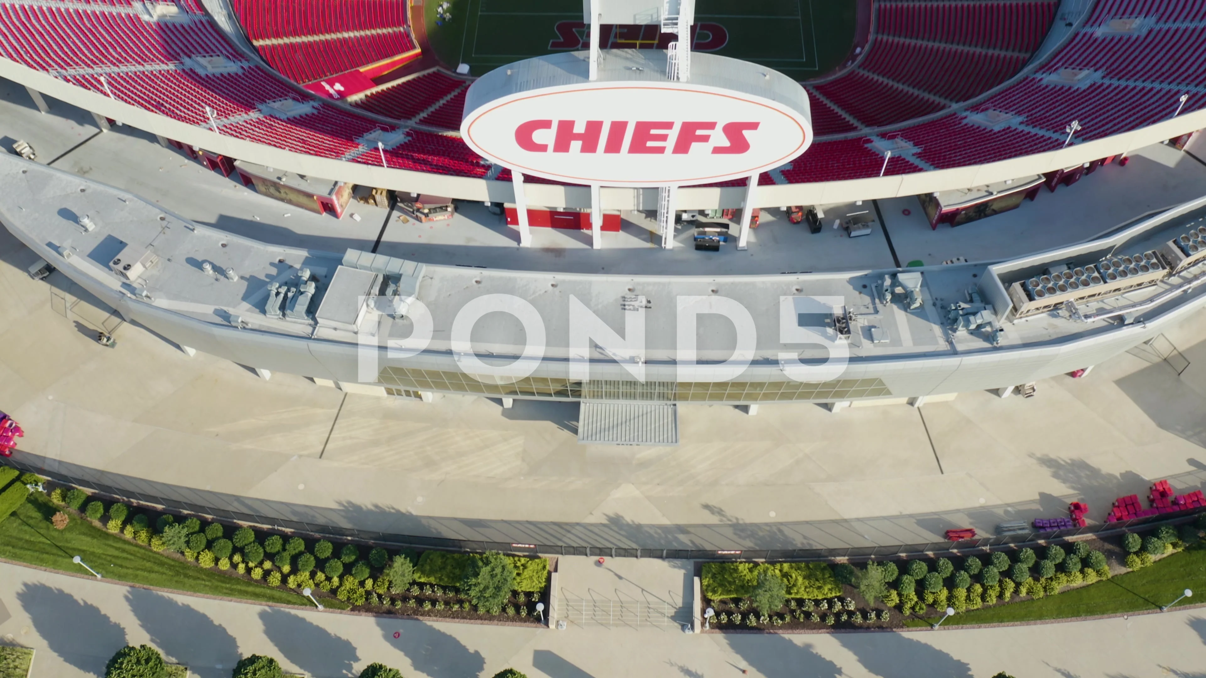 Overhead view Kansas City Chiefs Arrowhead Stadium by Eldon McGraw