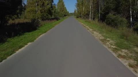 Aerial Panning Directly Over An Suv As It Travels Through A Lush Pine Fores.. Vídeos de archivo 296274313