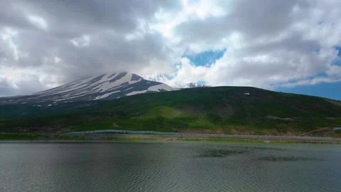 Aerial Panorama of Lakeside Settlement 스톡 동영상 337101043