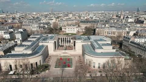 Aerial Panorama of Paris - Drone Stock Footage 178959253