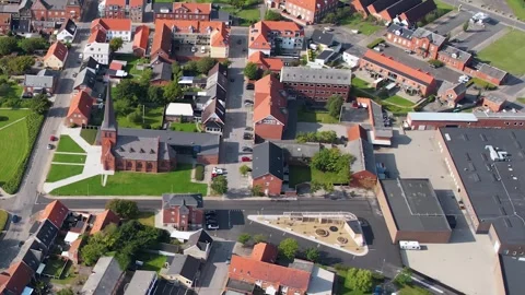 Aerial panorama view around the old town Logstor 库存影片 305189548