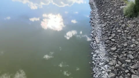 Aerial panoramic lake Stock Footage 240742334