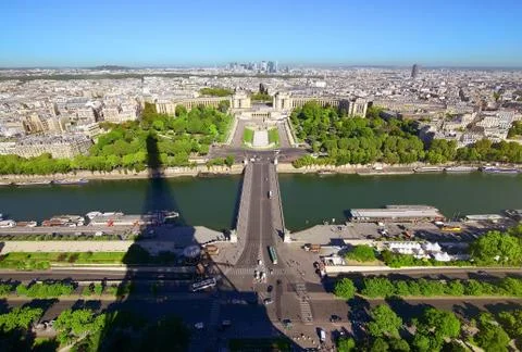 Aerial panoramic Paris 스톡 사진