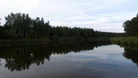 Aerial panoramic view of bridge across Gauja River in Sigulda Latvia 4K footage Stock Footage 77921713