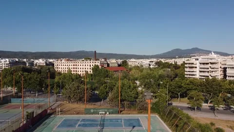 Aerial panoramic view of Eastern side of Thessaloniki city, Greece 库存影片 158505503