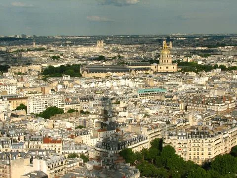 Aerial panoramic view from Eiffel tower Paris, France Foto stock