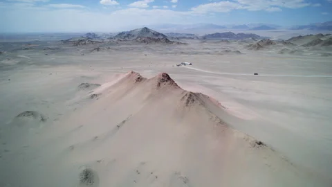 Aerial Panoramic View of Heidushan and Yanzhi Mountain in Mangya Qinghai Stock Footage 344515228