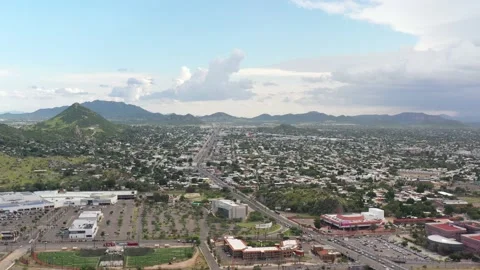 Aerial panoramic view of Hermosillo Sonora in México Stock Footage 160073802