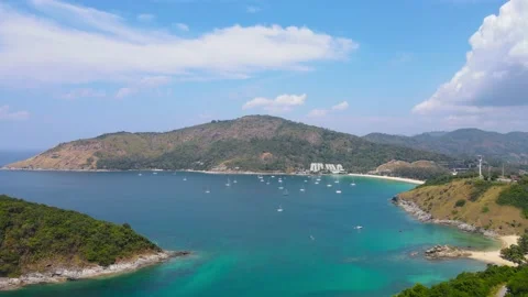 Aerial panoramic view landscape and cityscape view of Patong beach Phuket Thaila Vídeos de archivo 149526534