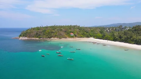Aerial panoramic view landscape and cityscape view of Patong beach Phuket Thaila Видео 149526571