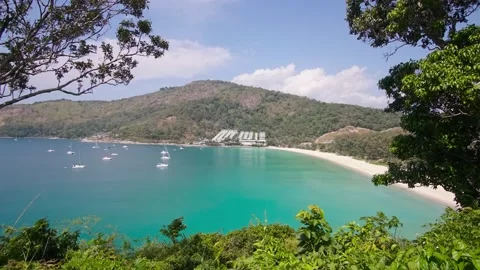 Aerial panoramic view landscape and cityscape view of Patong beach Phuket Thaila Vídeo Stock 149527160