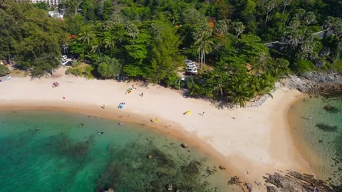 Aerial panoramic view landscape and cityscape view of Patong beach Phuket Thaila Видео 149527767