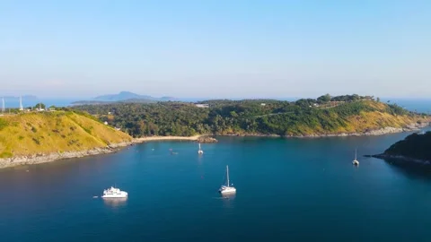 Aerial panoramic view landscape and cityscape view of Patong beach Phuket Thaila Видео 149528096