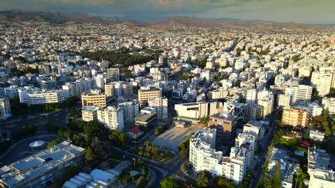 Aerial panoramic view of Limassol, Cyprus, highlighting the modern skyline. Stock Footage 320816209