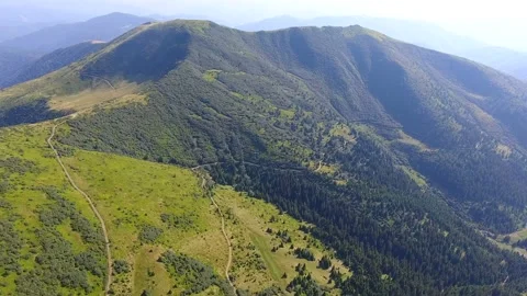 Aerial panoramic view of mountain ridge Stock Footage 80260060