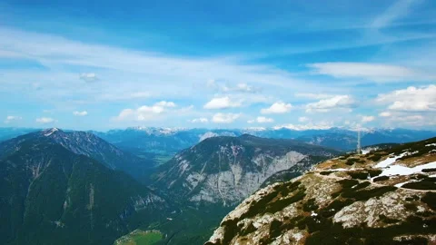 Aerial panoramic view of mountains with pine woods forest. Stock Footage 87182953