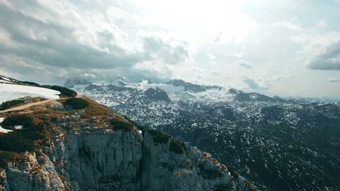 Aerial panoramic view of observation deck 5 Fingers in the mountains Stock-Footage 87536970