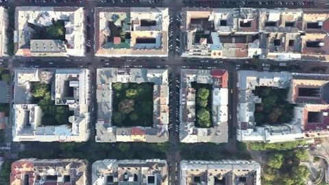 Aerial panoramic view of old. Budapest, Hungary. Stock Footage 250173902