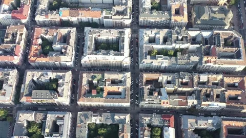 Aerial panoramic view of old. Budapest, Hungary. Stock Footage 250173903