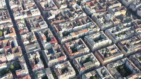Aerial panoramic view of old. Budapest, Hungary. Stock Footage 250174956