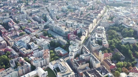 Aerial panoramic view of old. Budapest, Hungary. Video stock 250182663