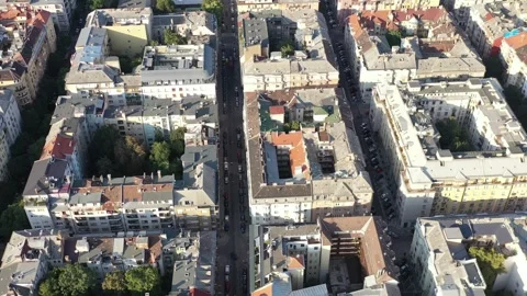 Aerial panoramic view of old. Budapest, Hungary. Video stock 250182935